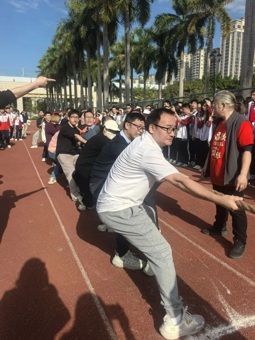 拔河比赛展现团队力量