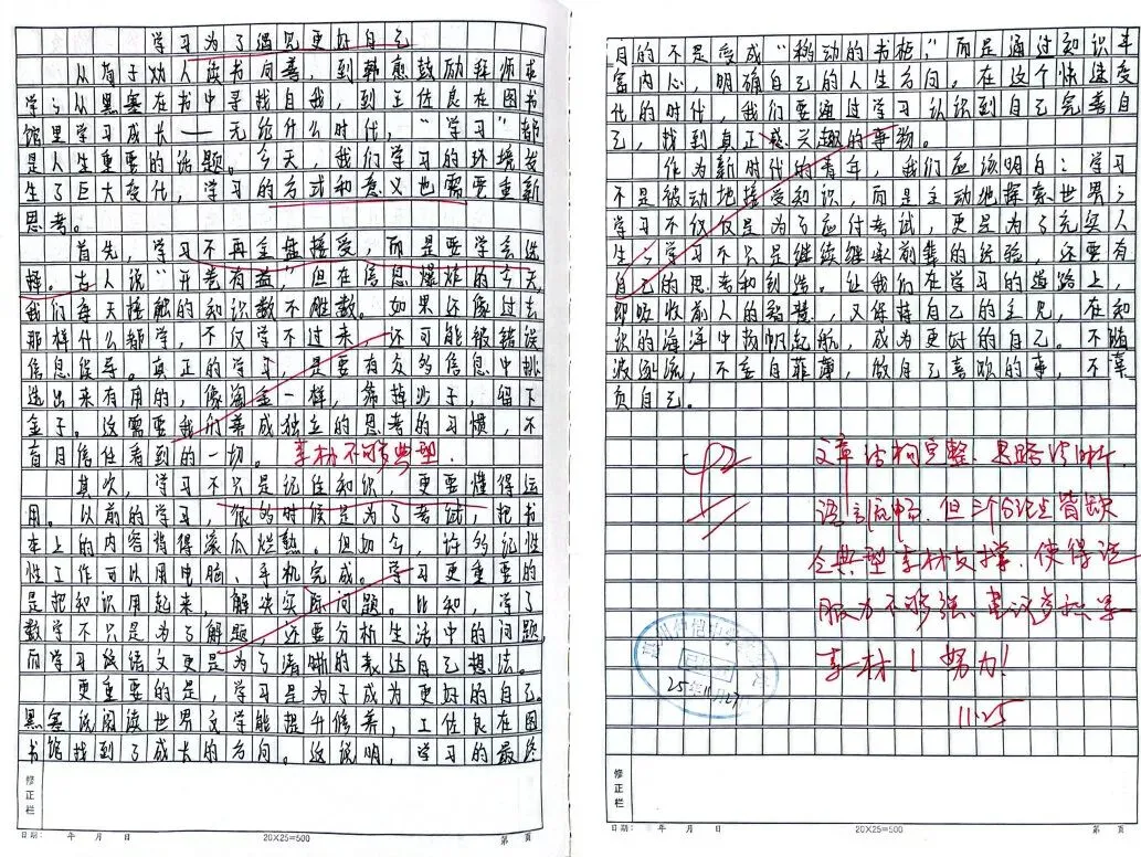 优秀学生作业示例2