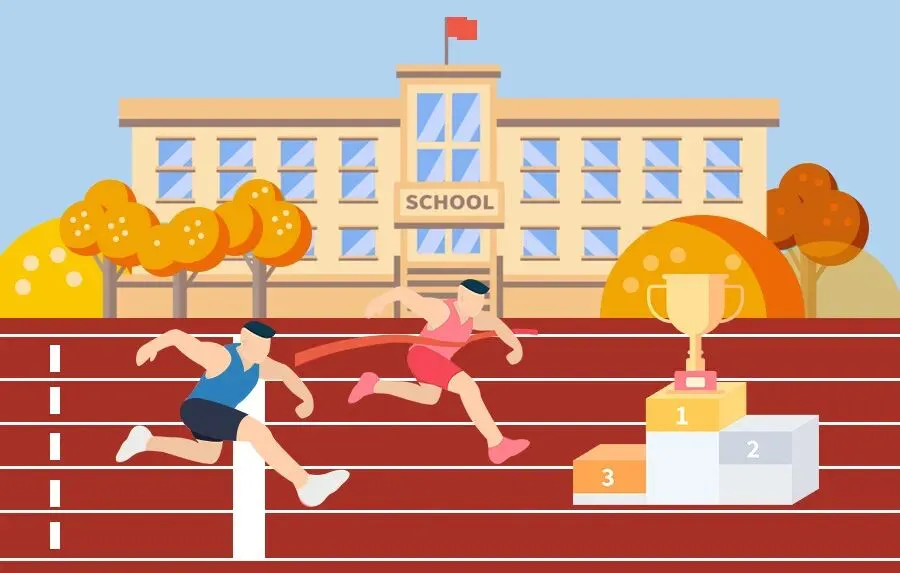 惠州仲恺中学体育教师代表队在比赛现场