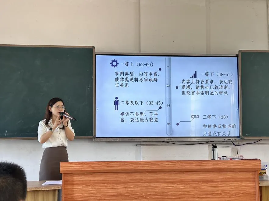 唐雨佳老师汇报备课组工作