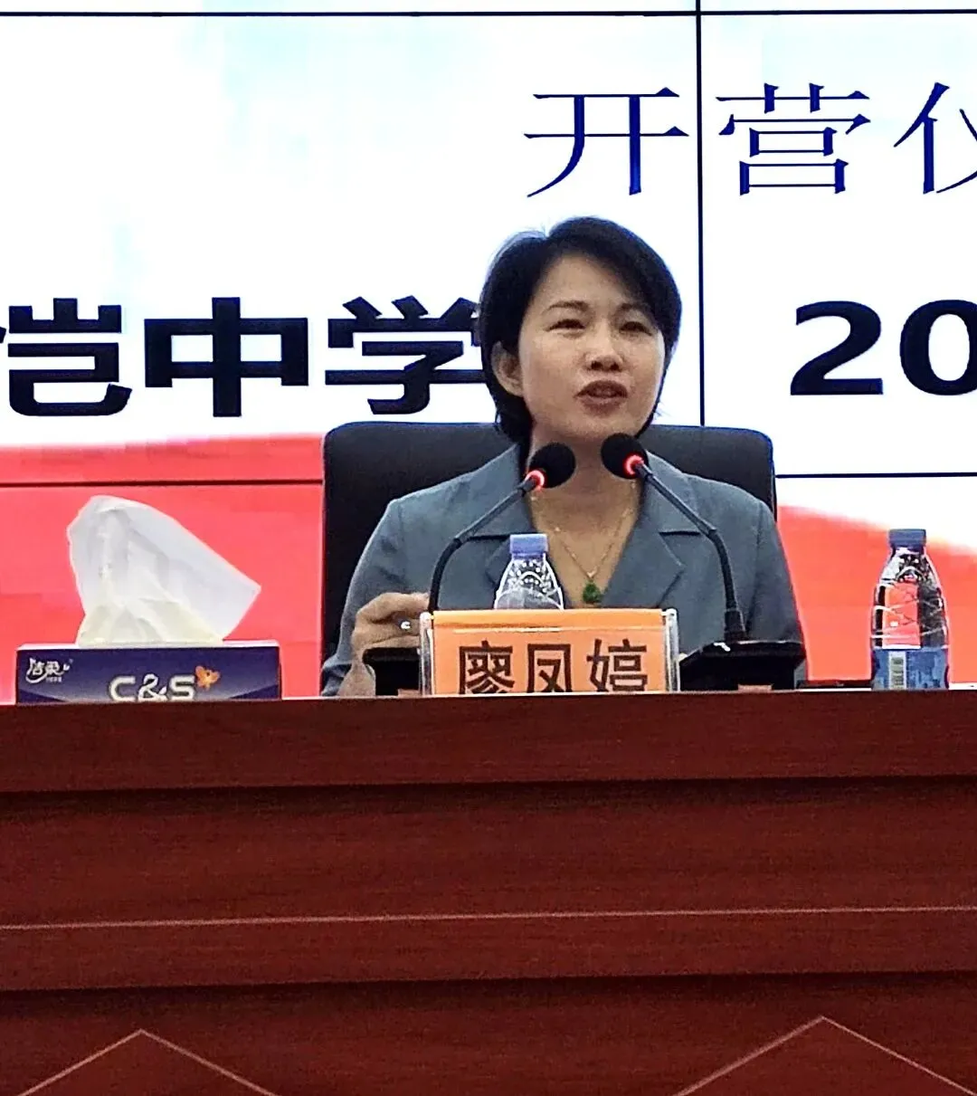 仲恺区教育文化卫生健康局党组副书记、副局长廖凤婷讲话