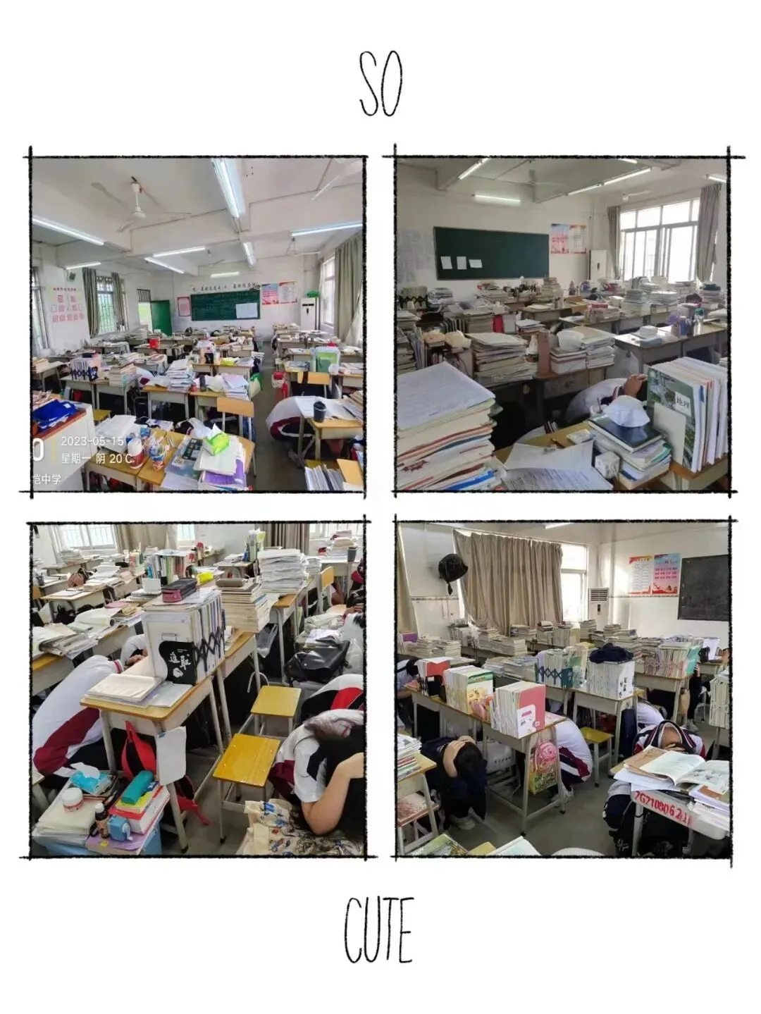 教师在楼梯口指挥学生疏散
