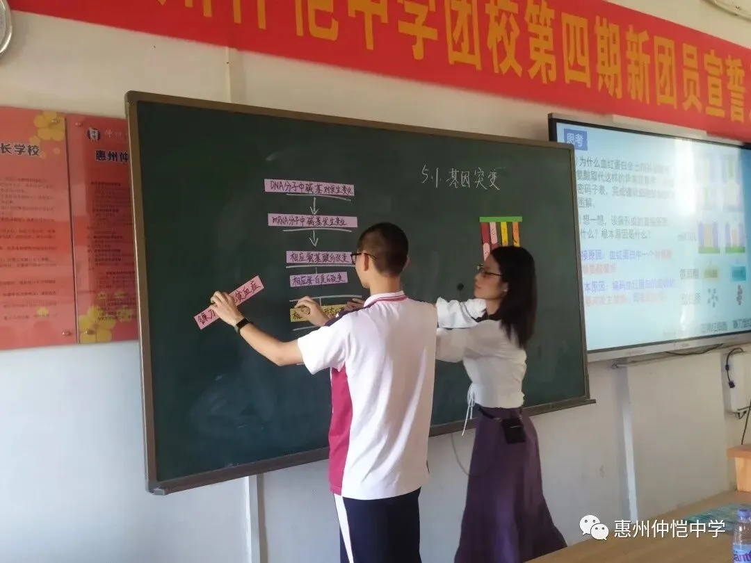 刘教明老师利用自制教具直观展示基因突变知识点