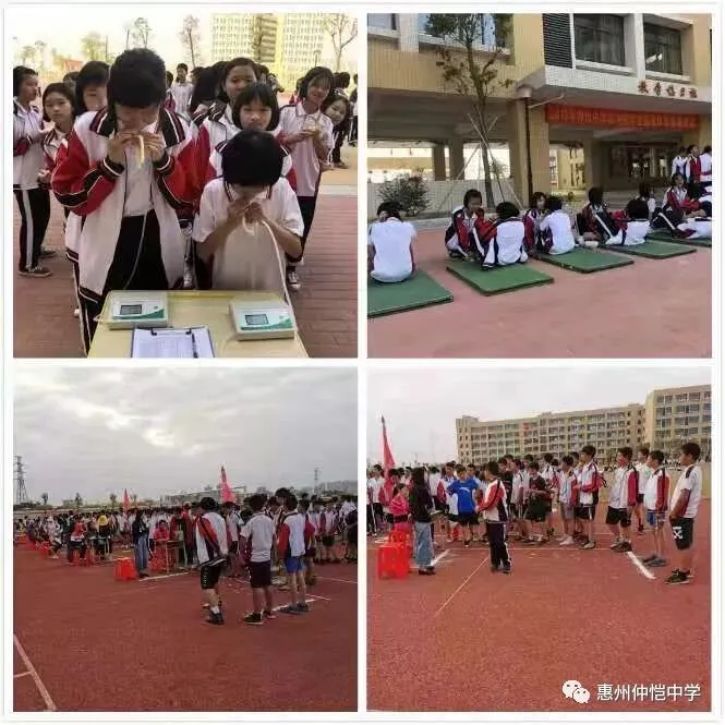 学生认真进行仰卧起坐测试