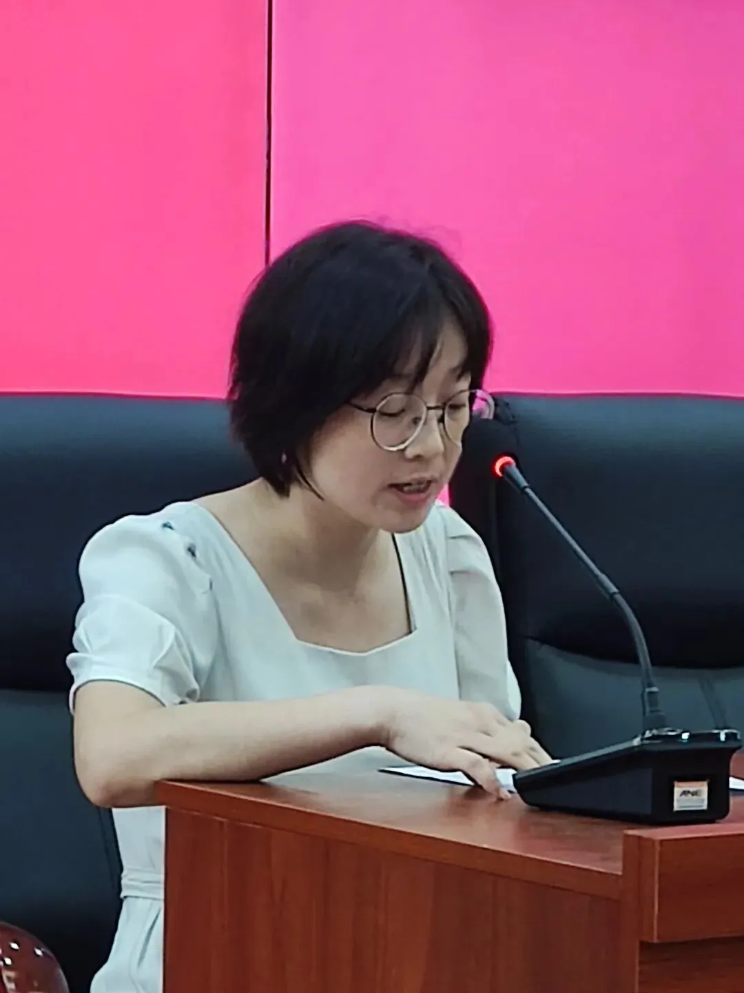 青年教师代表李兰发言