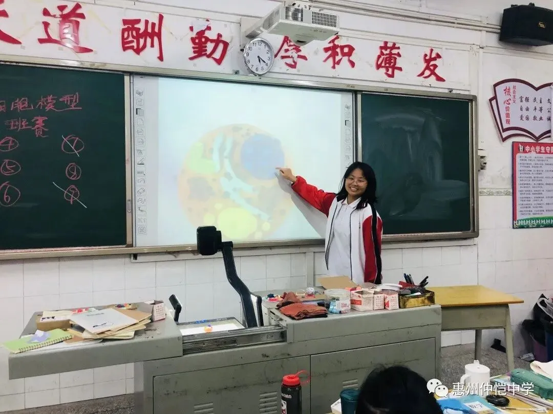 学生们展示他们的创意细胞模型